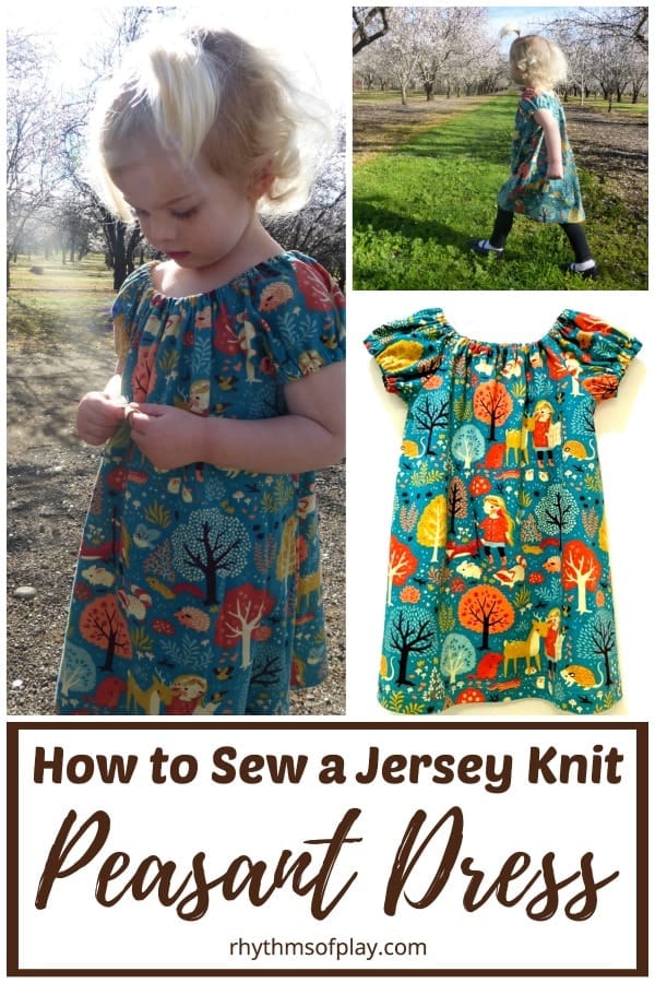 how to sew a jersey knit dress for girls