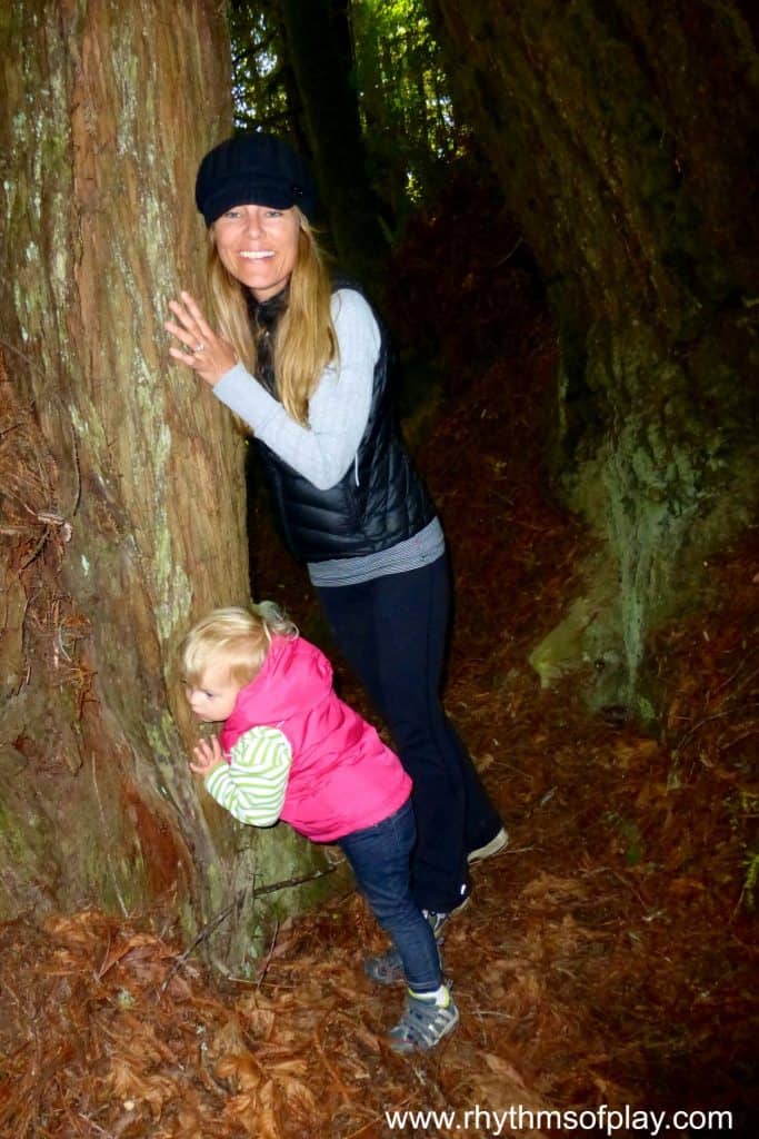 Mom & Baby Tree Hug (photo of Nell Regan K. and C. Kartychok by Nick Kartychok)