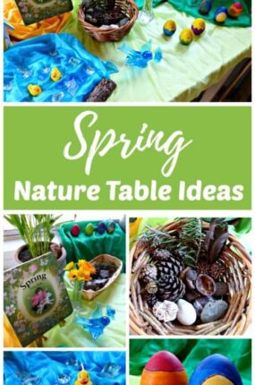 Spring nature table ideas for kids