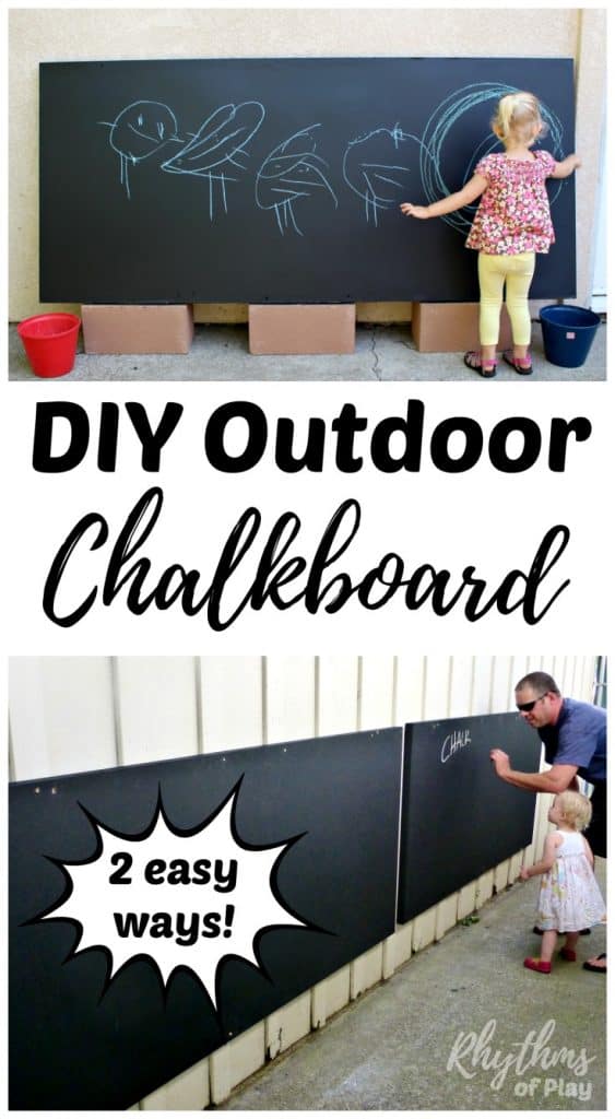 easy DIY outdoor chalkboard