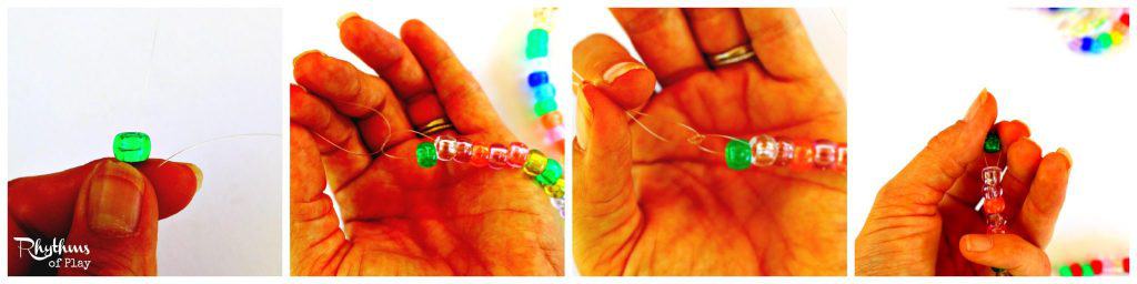 Pony bead and prism suncatchers: A fine motor craft for kids