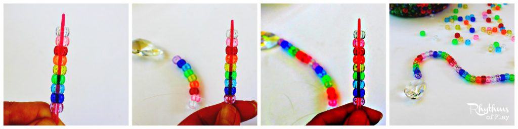 Pony bead and prism suncatchers: A fine motor craft for kids