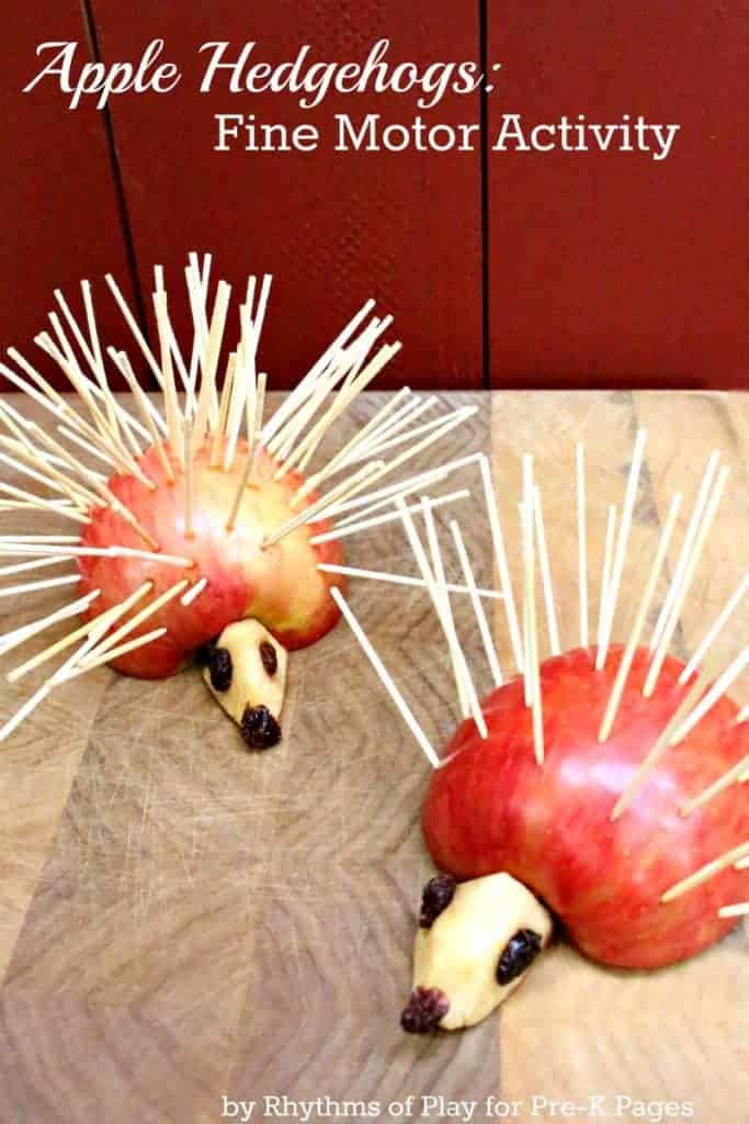 Apple Hedgehogs Fine Motor Activity