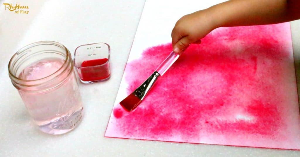 Single color wet-on-wet watercolor painting
