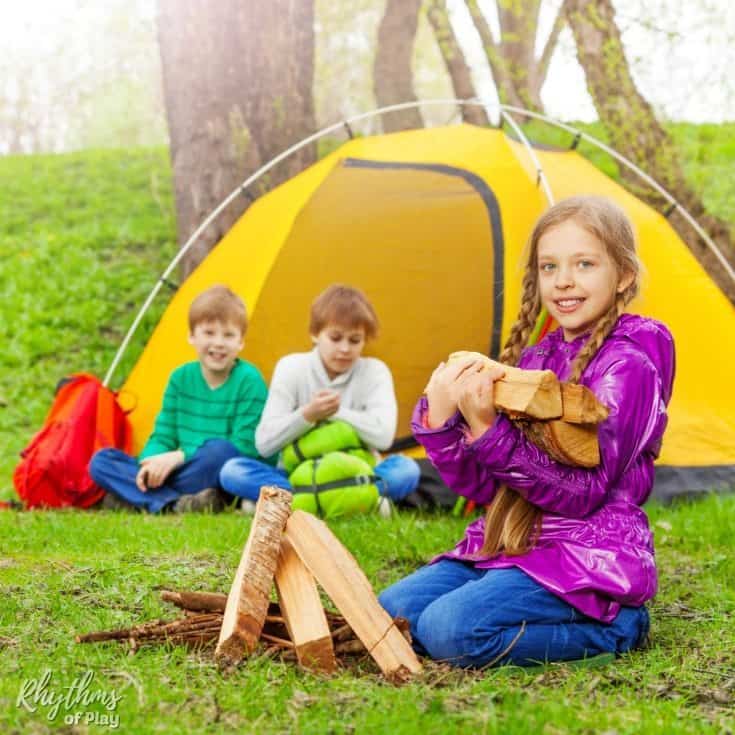 How to have a safe bonfire or campfire with kids. 