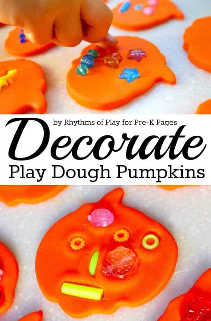 Decorate Play Dough Pumpkins 