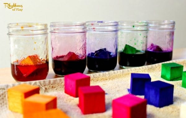 DIY Rainbow Colored Wooden Blocks