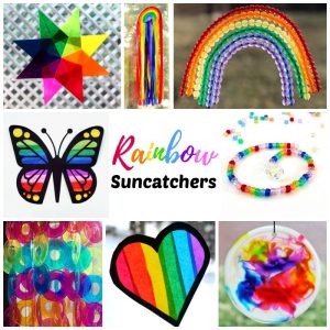 Easy Rainbow Suncatcher Craft Ideas for Kids - Rhythms of Play