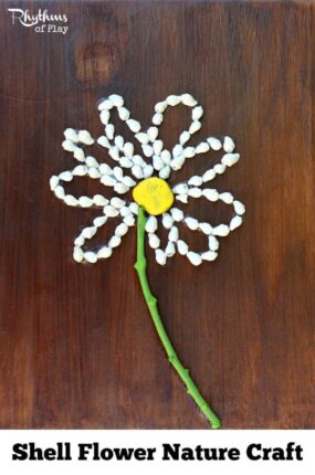 flower craft made of white shells