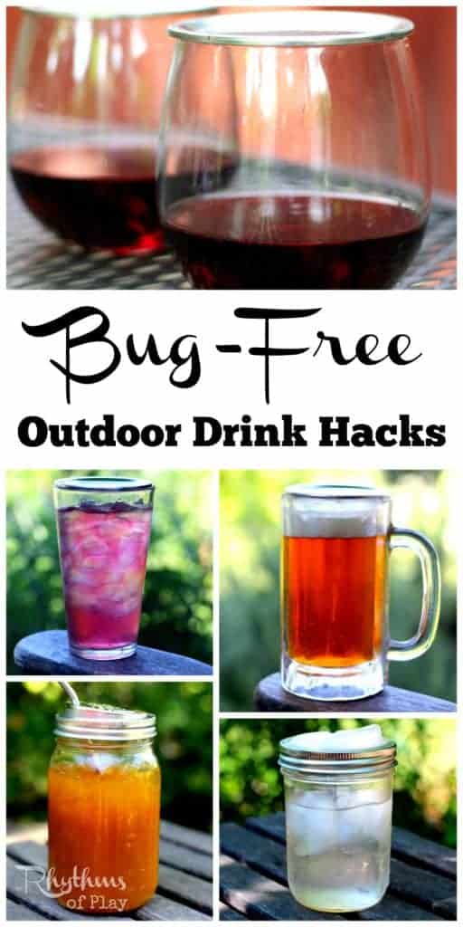These bug-free outdoor drink hacks are perfect for the entire family. The tips contained in this article will keep your outdoor drinks bug free and your family happy. Many of these hacks are also perfect for travel or drinks to go. From water, to wine, to green smoothies, these will keep you covered! 