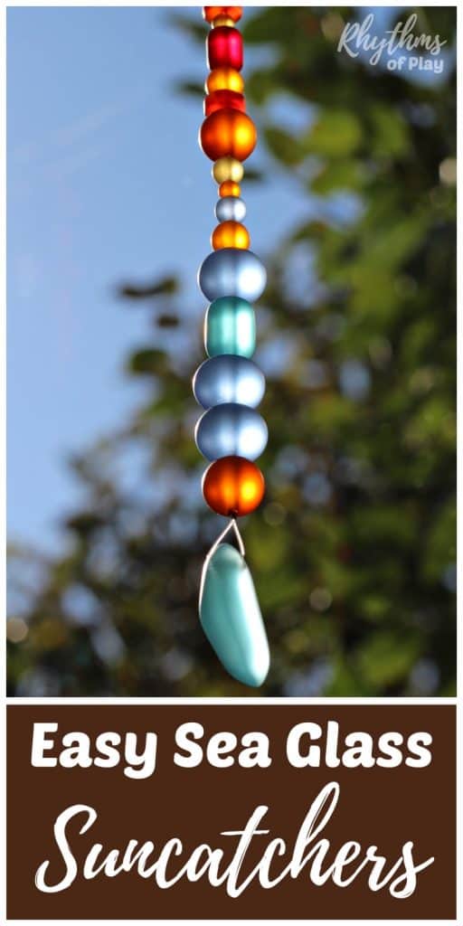 sea glass suncatcher crafts for kids and adults