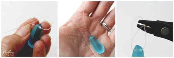 Sea Glass Suncatcher DIY photo tutorial - how to attach sea glass pendant