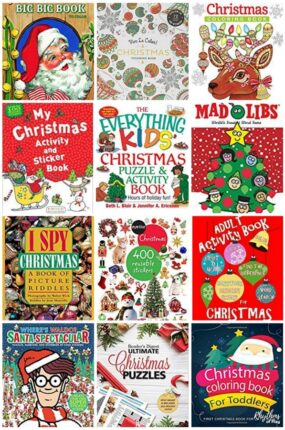 Christmas coloring and activity books for adults and kids