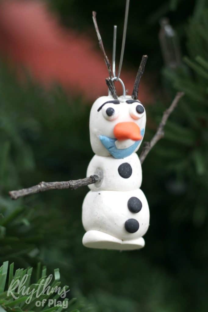 DIY Olaf ornament is an easy Christmas craft for kids inspired by Disney's Frozen. 