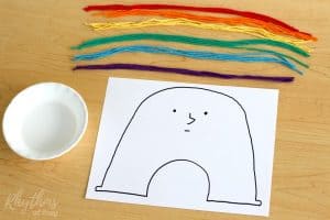 Rainbow Yarn Art Book Activity for Kids - Rhythms of Play