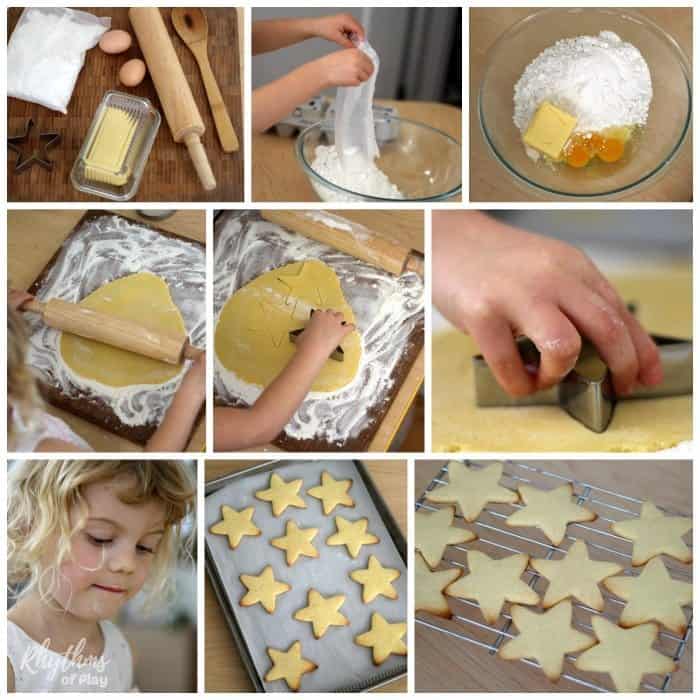 Rainbow Sprinkle Star Sugar Cookies Kindness Book Activity cookie process sq