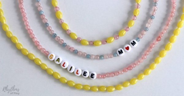 personalized mother daughter necklace set