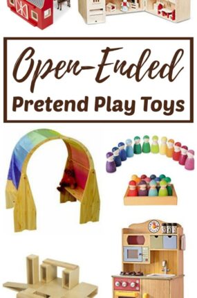 Open0-ended pretend play toys for creative dramatic play