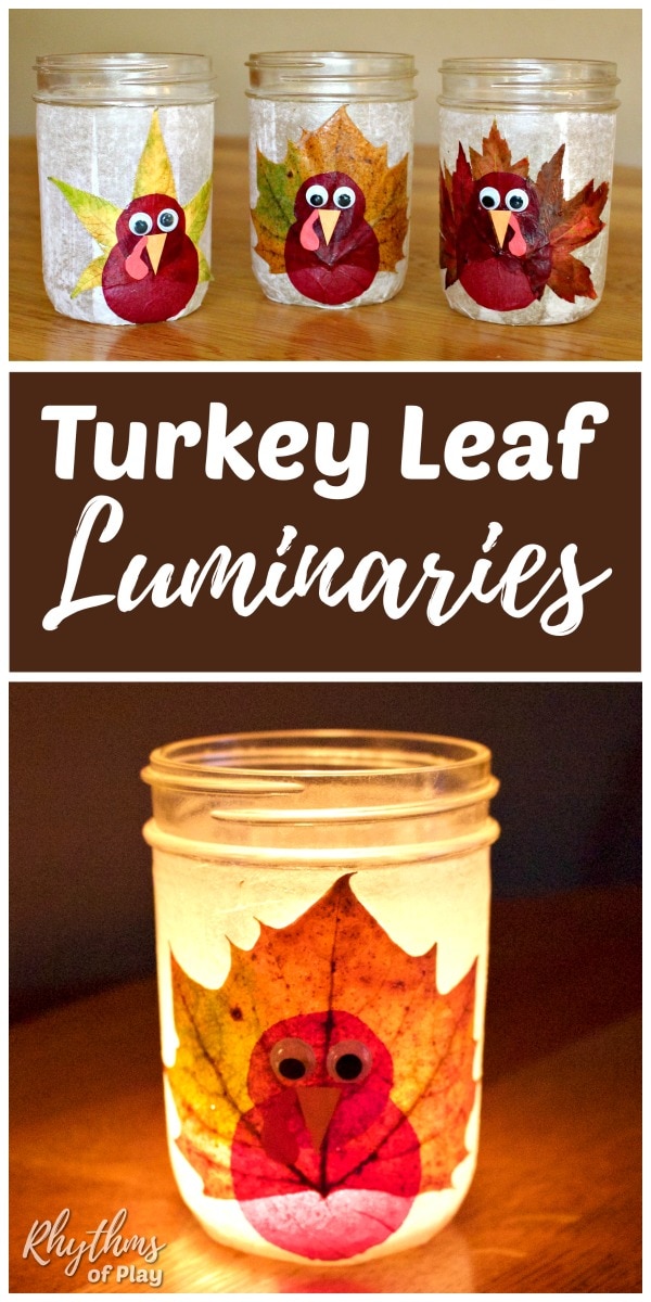 How to make mason jar leaf lanterns for your Thanksgiving Table