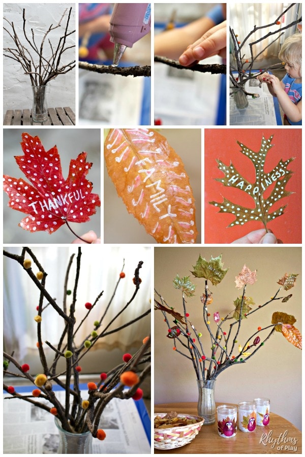 natural Thanksgiving thankful tree strep by step photo tutorial