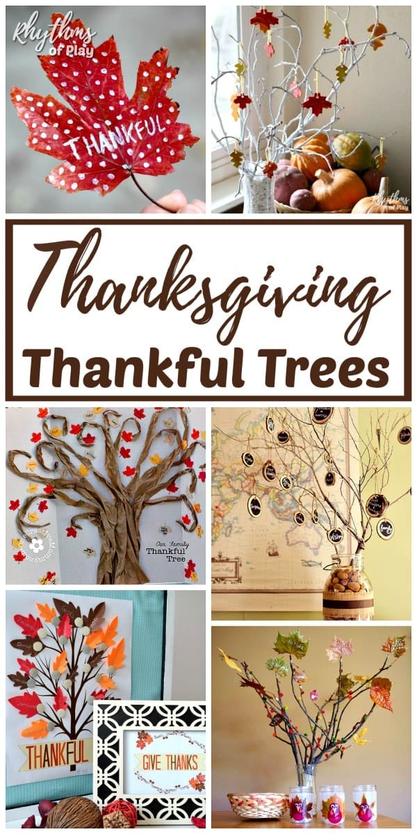 Thanksgiving thankful tree ideas for the home, classroom or office.
