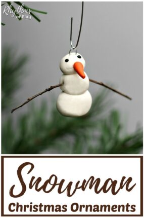 Homemade snowman ornaments polymer clay crafts