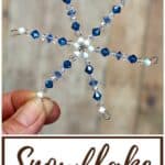 How to make beaded snowflake Christmas ornaments step by step tutorial
