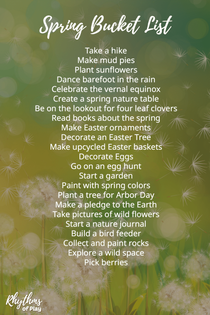 The ultimate spring bucket list seasonal activity guide for families. Inside you will find the best spring activities, arts, crafts and DIY projects the whole family will LOVE!