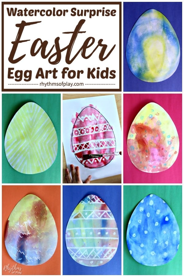 Watercolor surprise Easter egg art ideas for kids (and adults!)
