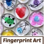 Fingerprint art glass magnets