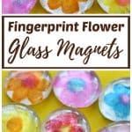 Fingerprint flower DIY glass magnets