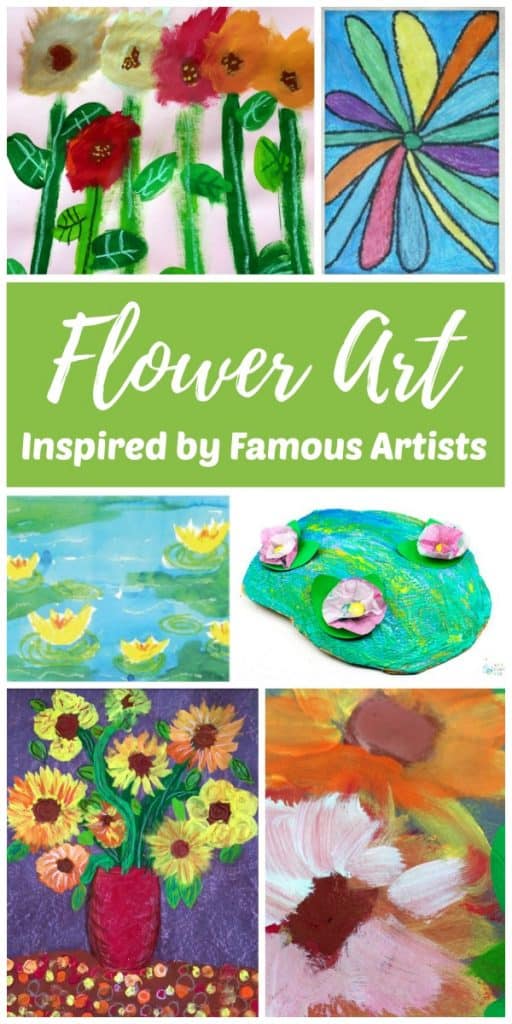 Flower art inspired by famous artists