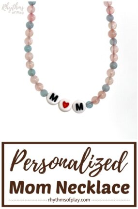 personalized DIY necklace for mom or mum that kids can make