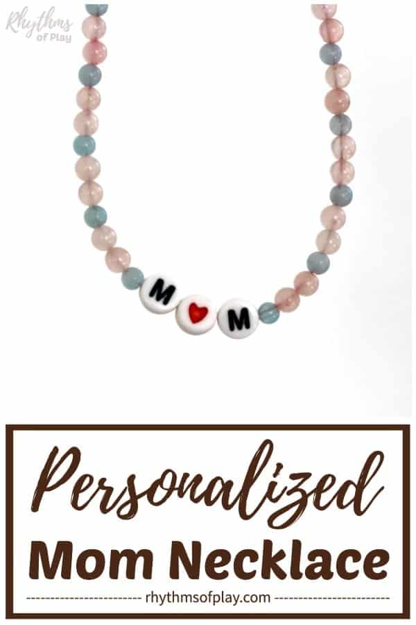 DIY personalized necklace for mom that kids can make
