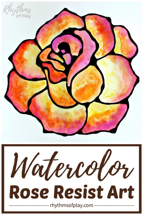 watercolor rose painting idea