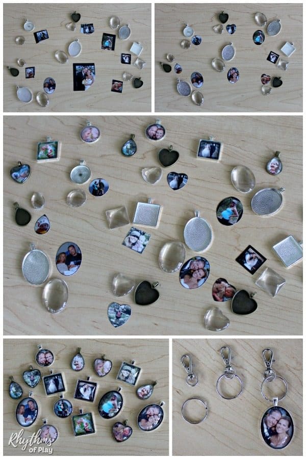How to make picture keychains photo charms step by step tutorial
