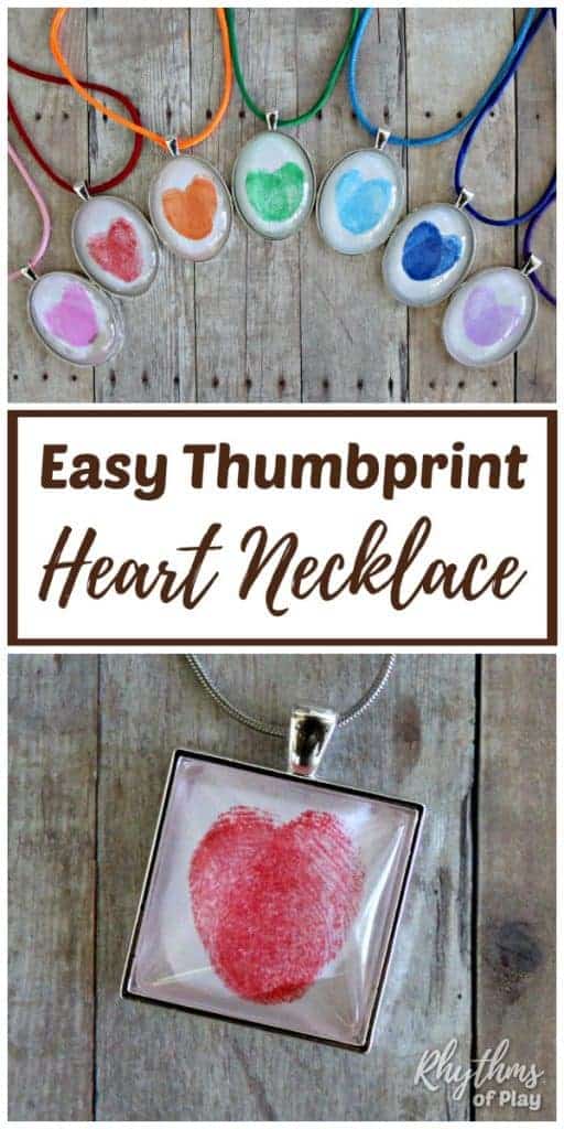 Thumbprint Heart Necklace Diy Rhythms Of Play