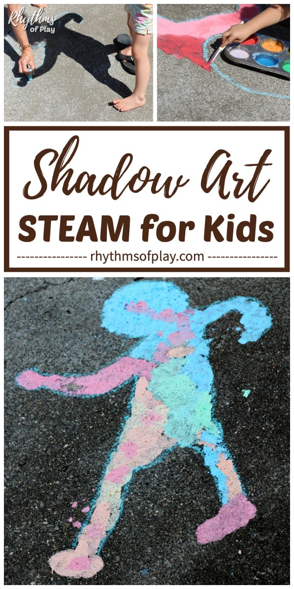shadow sidewalk chalk art ideas