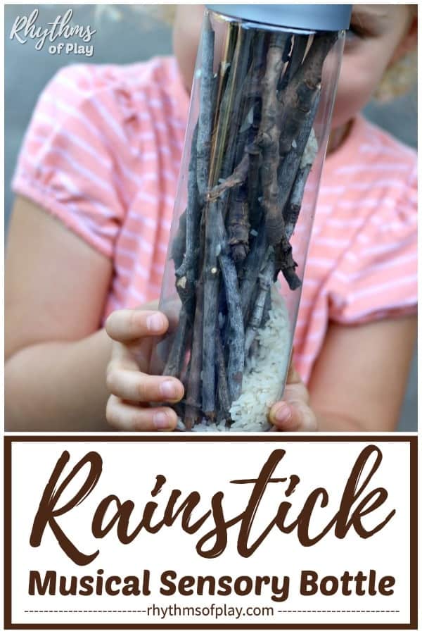 rainstick craft for kids that makes the gentle sound of rain (photo of C. Kartychok by Nell Regan K.