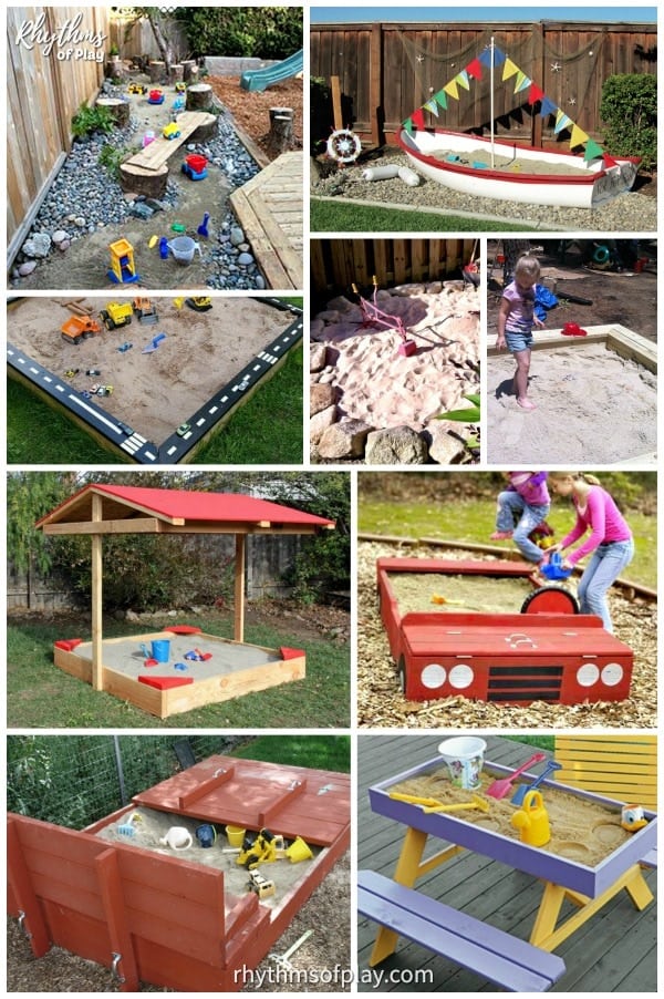 sandbox ideas to DIY or buy for the backyard