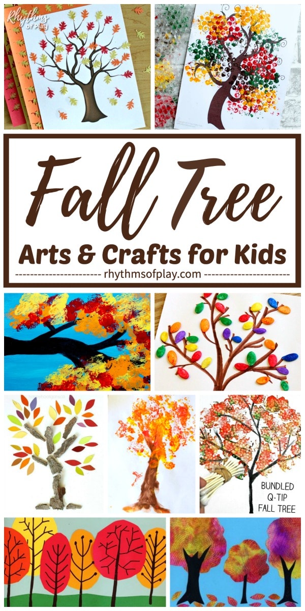 fall tree autumn-themed art ideas and crafts for kids