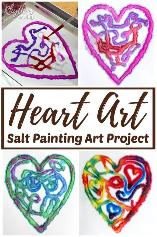 raised salt heart art