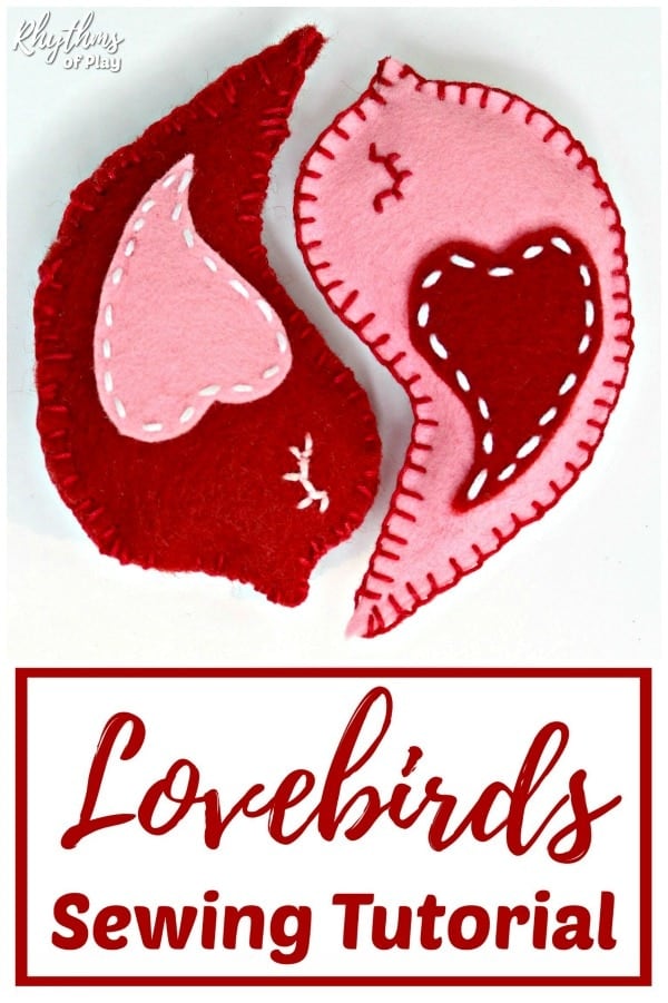 How to sew a lovebird with printable pattern