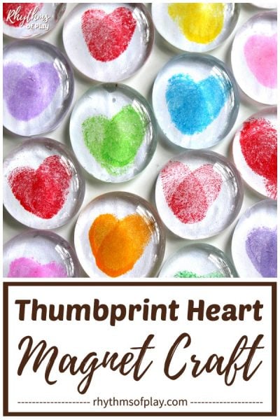 Thumbprint Heart Glass Magnet Crafts VIDEO Rhythms Of Play