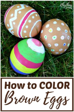 Can you color brown eggs? Yes, you can with this Easter egg decorating hack.