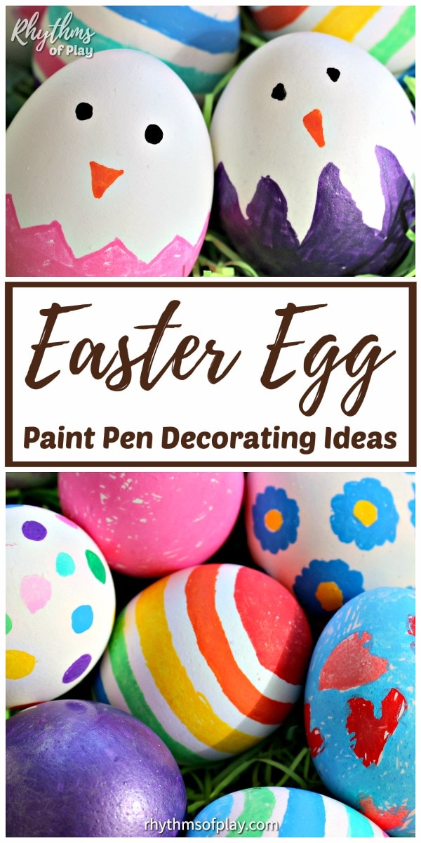 Paint Pen Easter Egg Decorating Ideas - Rhythms of Play