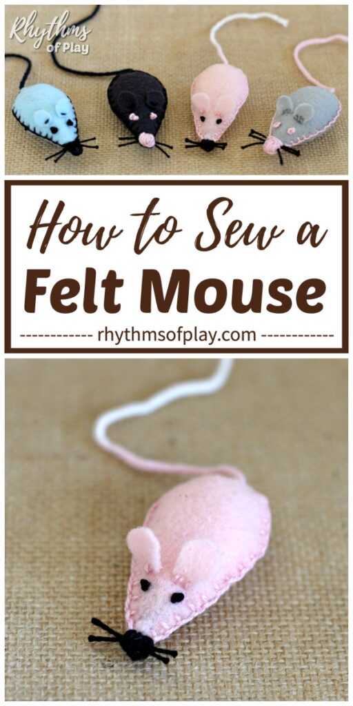 how to make a felt mouse DIY toy