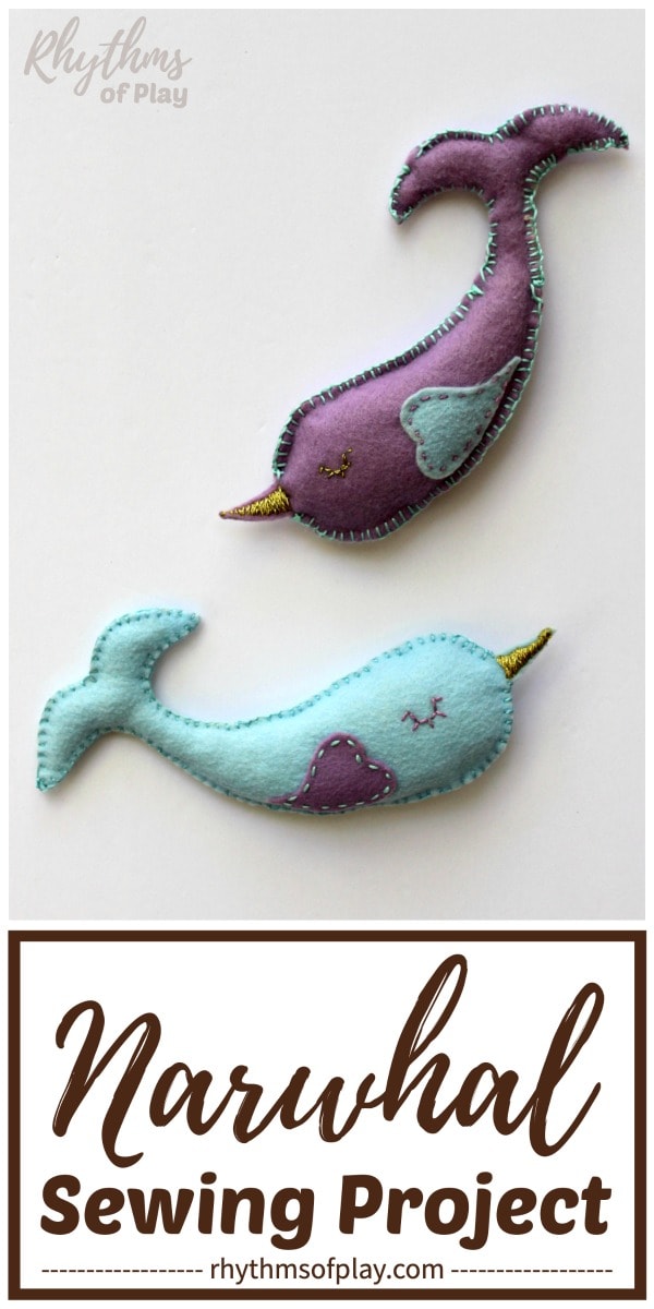 narwhal sewing project for kids
