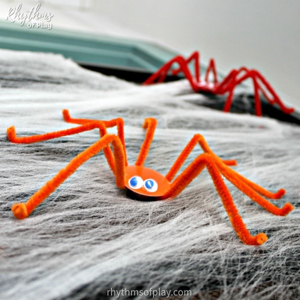 Halloween spider craft and decorations
