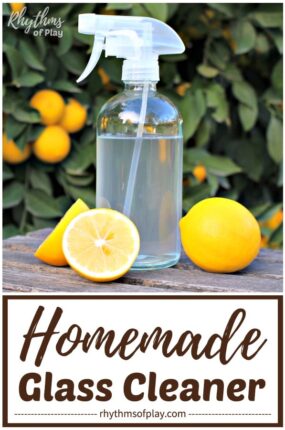 homemade glass cleaner made with all-natural ingredients
